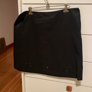 DKNY embellished black skirt